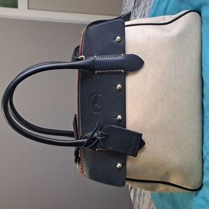 Dooney and Bourke Florentine Panama Wilson Satchel, EUC, Black/Tan